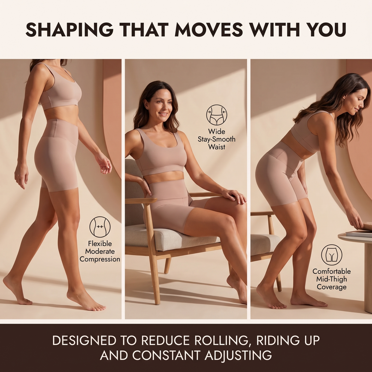 Mirredex™ Lift & Smooth Stay-Put Seamless Shapewear Shorts