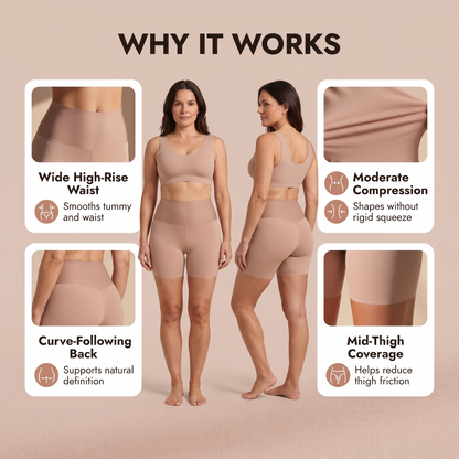 Mirredex™ Lift & Smooth Stay-Put Seamless Shapewear Shorts